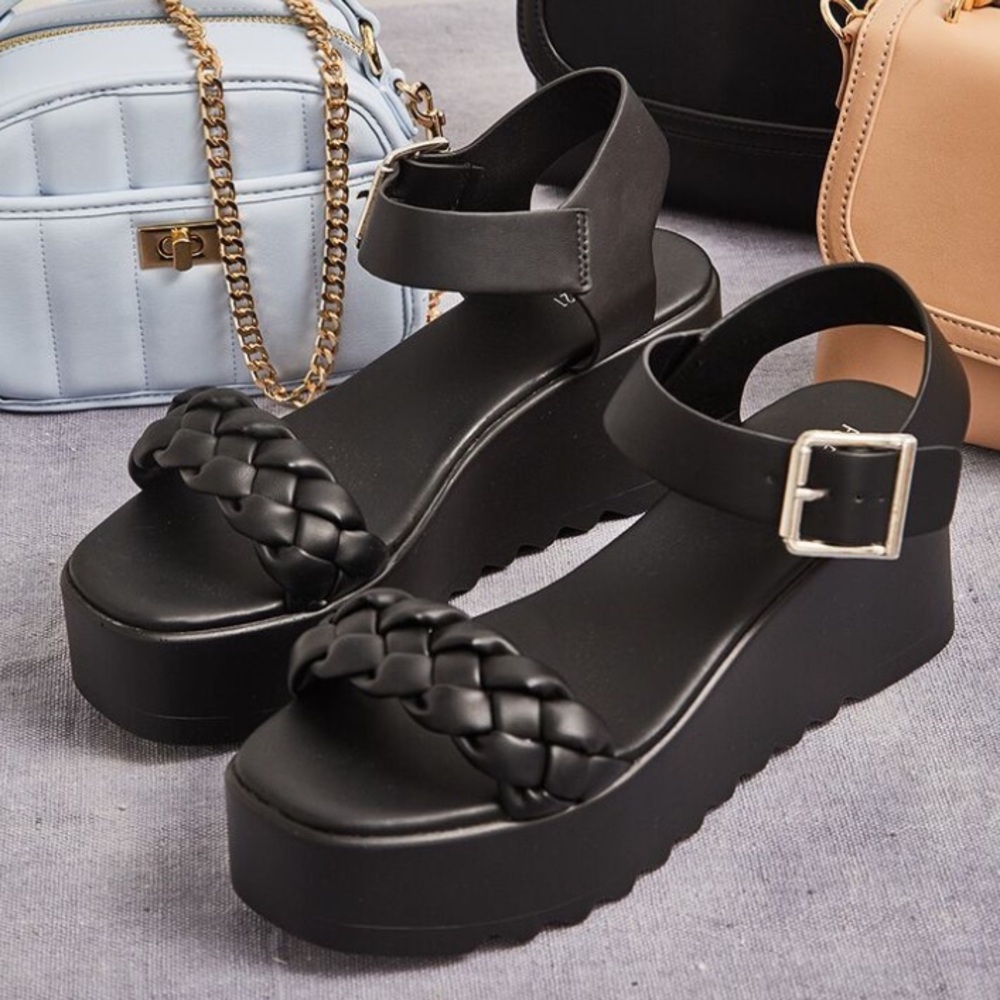 Braided Platform Wedges